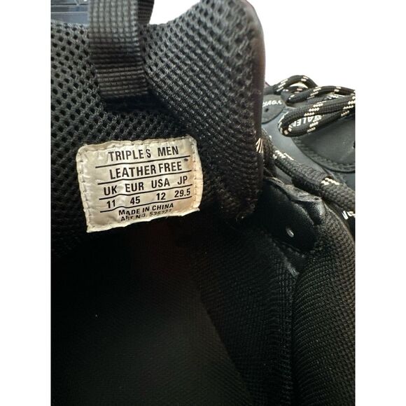 Balenciaga Leather Triple S Men's Sneakers Size 45 Size 12 Chunky Shoes Designer - Picture 5 of 15